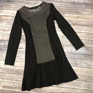 NEXT BRAND: Brown With Leather Trim Dress